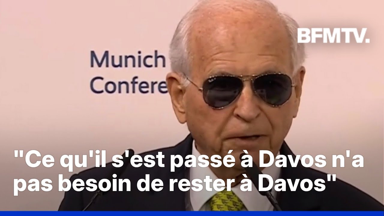 Conférence de Munich: le président porte des lunettes de soleil en référence à Emmanuel Macron