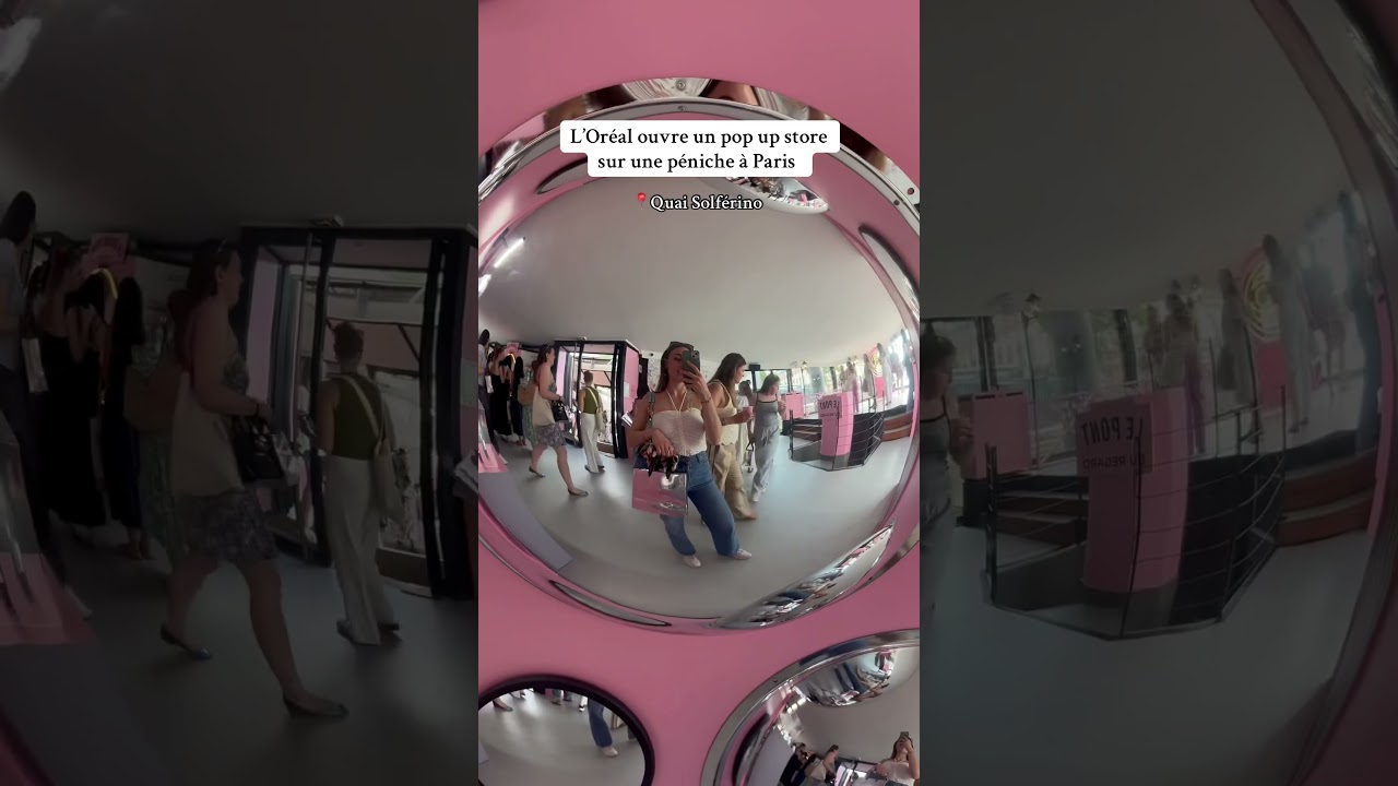 L’Oréal Paris ouvre un pop up store sur une péniche à Paris 🎀🩷📍Quai de Seine Ⓜ️ Solférino